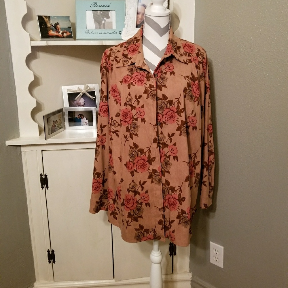 Velvety Floral Top